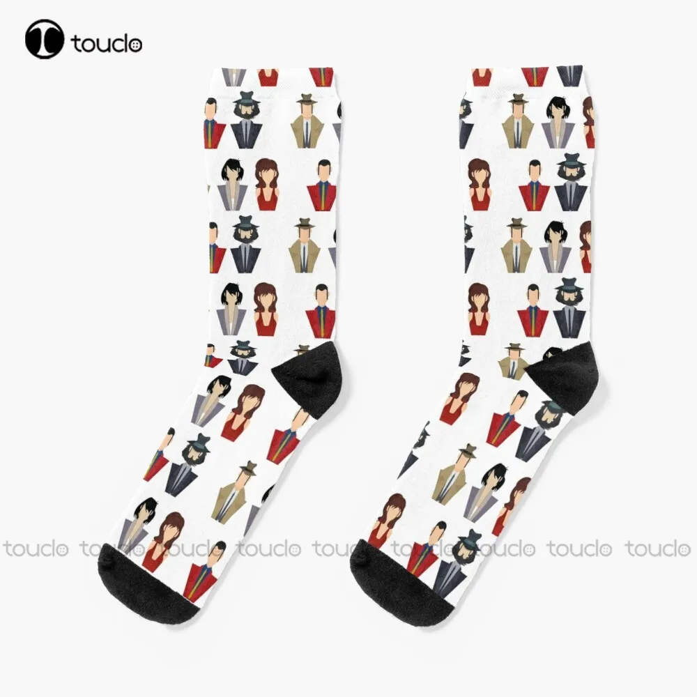 Lupin The 3Rd Socks Boot Socks For Men Fashion Creative Leisure Funny Art Abstract Oil Painting Socks Regalo Di Natale Capodanno