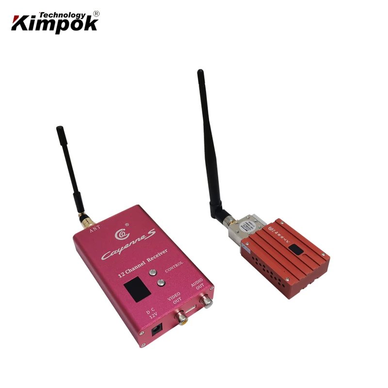 Récepteur FPV 1.2/1.3GHz 8W connecté à un écran, parfait pour vol LOS 40km