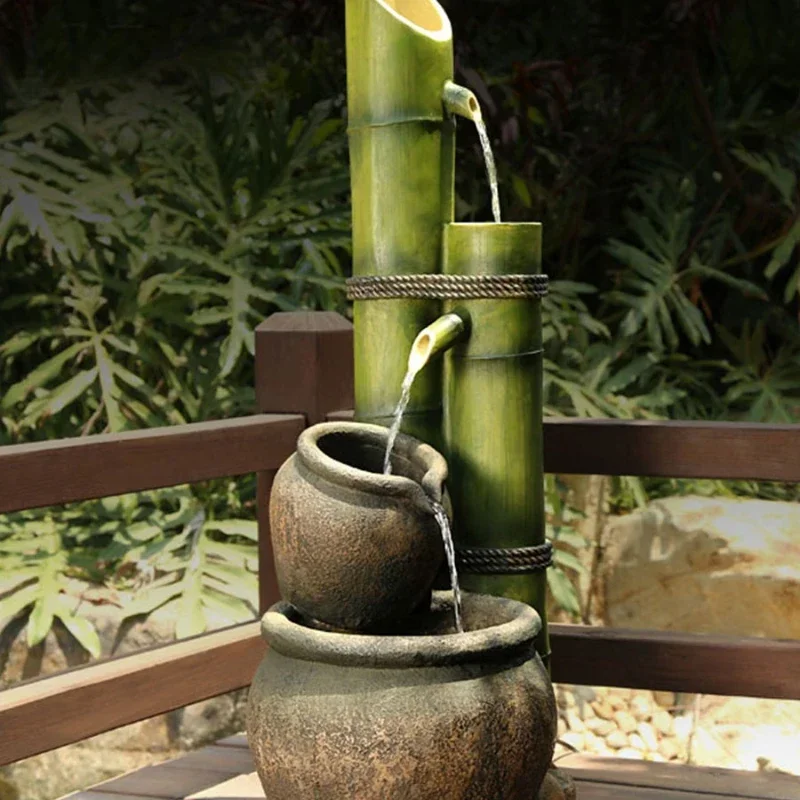 

Floor-Standing Water Fountain Courtyard Decorative Landscaping Yard Rockery Bonsai
