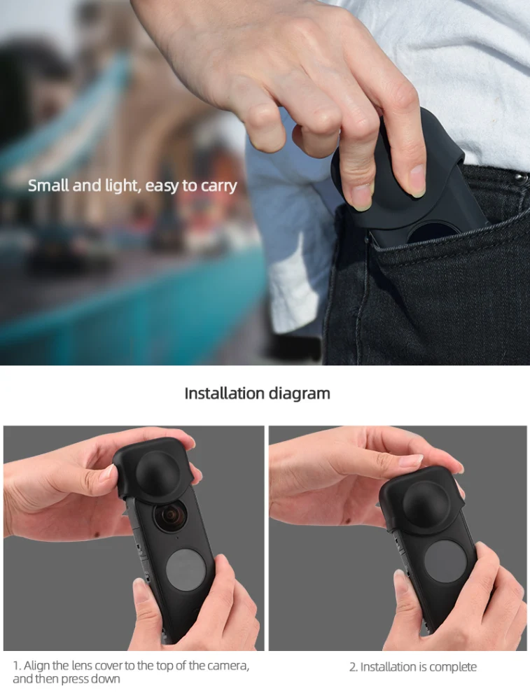 렌즈 보호 커버 실리콘 케이스, Insta360 ONE X2 파노라마 카메라 액세서리, 렌즈 보호대