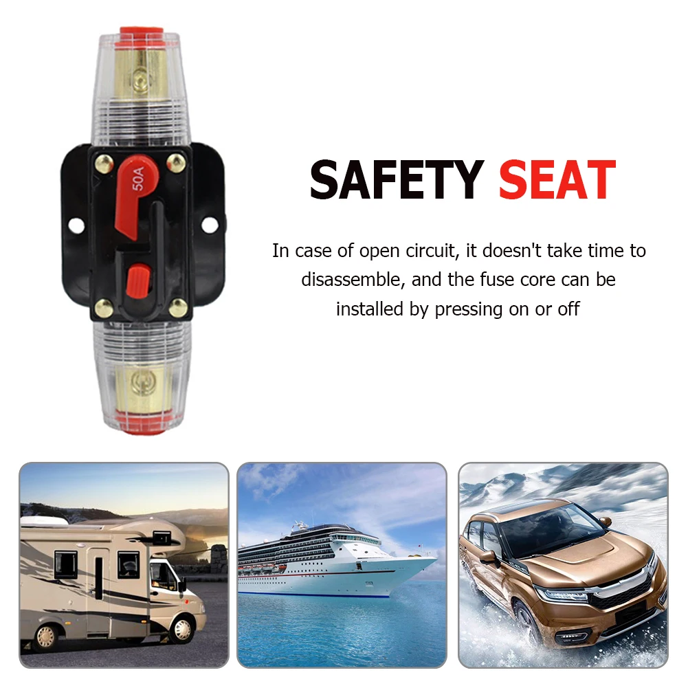 150A-15A 12V 24V Circuit Breaker Fuse Automatic Reset Short Protection Holder Switch Manual Reset for Car Audio Stereo Amplifier circuit breaker