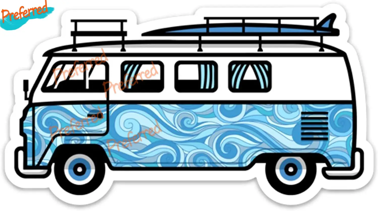 

Stickeroonie Classic Aloha Surf Car Vinyl Sticker, Cool Waterproof Sticker, Hippie Travel Outdoor California Die Cutting