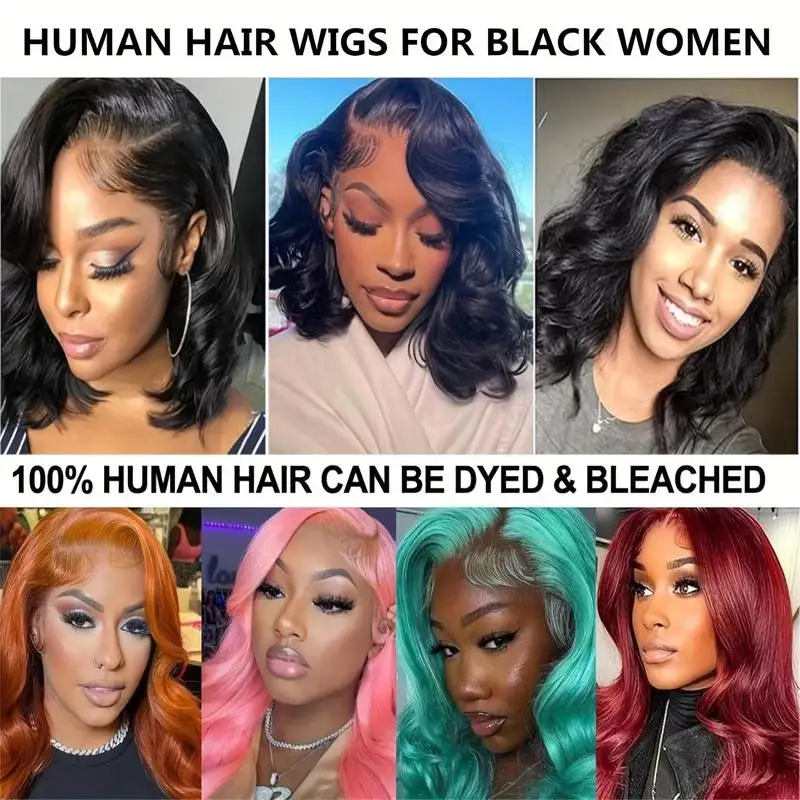 8 Inch Body Wave 5X5 Hd Lace Frontal Wigs Human Hair 220 density Brazilian Pre Plucked Lace human hair wigs For Women