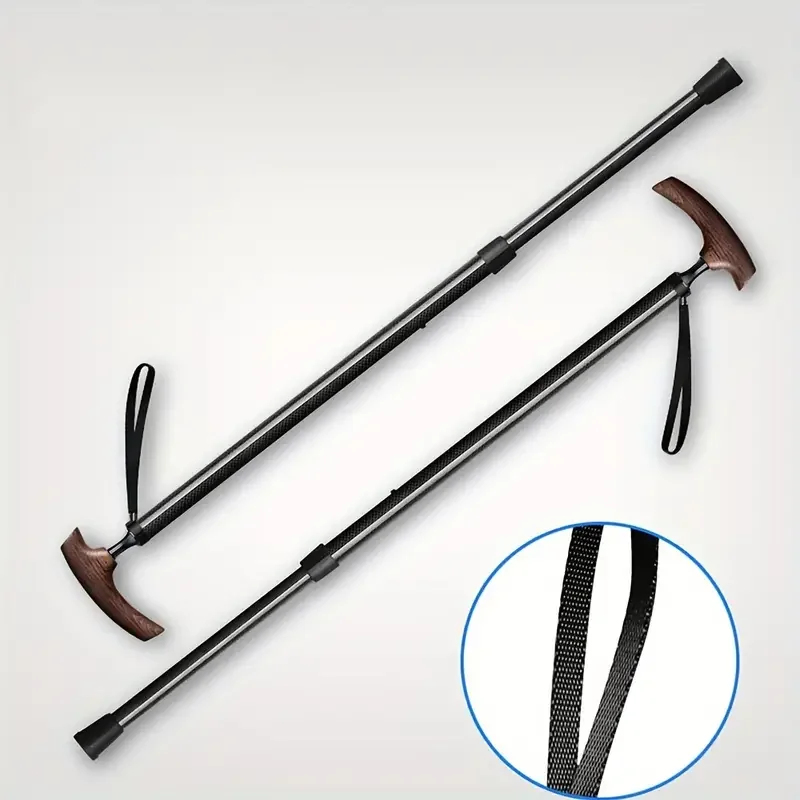Carbon Fiber Walking Stick Adjustable,Collapsible,Lightweight,Free Standing Cane,Anti-Slip,Pivot Tip,Heavy Duty Walking Cane 3