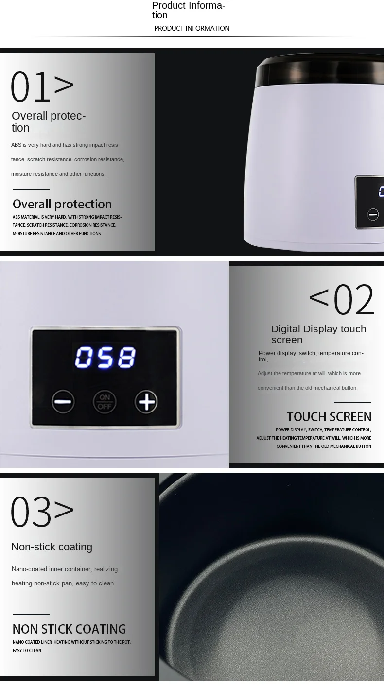 Description Picture 6 of item110V/220V Multi-Functional Wax Melter with Digital Display and Non-Stick Pot - Perfect for Hair Removal and Candle Making