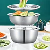 1pc Stainless Steel Kitchen Set with Integrated Grinder,Multi-Filter and Mixing Bowl-for Cleaning and Slicing,Vegetables, Cheese 3