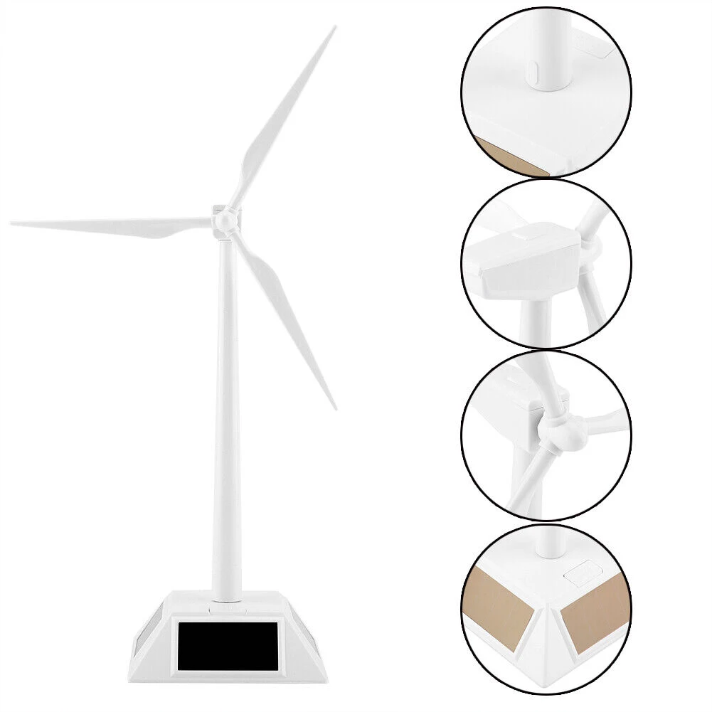 Solar Wind Generator 1pc Solar Wind Mill Model Powered Wind Mill Model Desktop Decor Craft Kids Children Education Home Decoration Power Tools