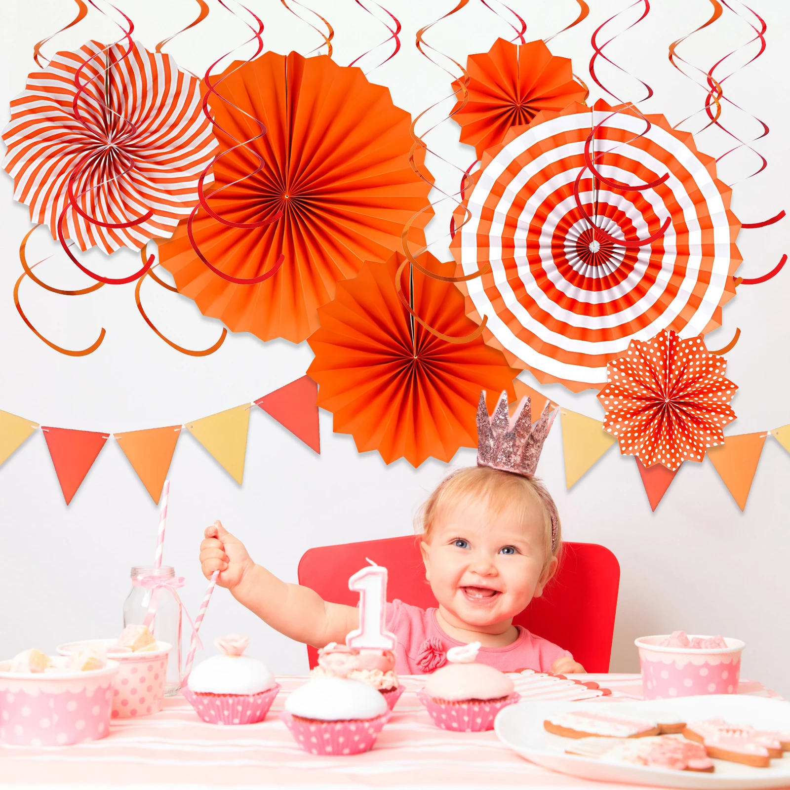 

Tissue Paper Cut-out Paper Fans Pinwheels Hanging Flower Paper Crafts for Showers Wedding Party Birthday Festival Wall Decors