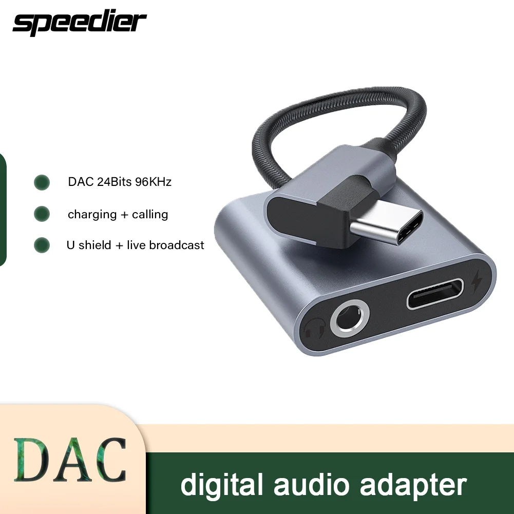 

Наушники с разъемом Type-c на 3,5 мм + PD3.0 60 Вт 3A Быстрая зарядка 2-в-1 Hi-Fi аудио адаптер конвертер 15 см без потерь звука для Huawei Google