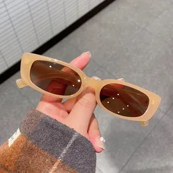 Fashion Small Square Frame Gradient Sunglass Polarized Brand Design Anti-ultraviolet UV400 Casual Sunglasses for Adult,Women,Men
