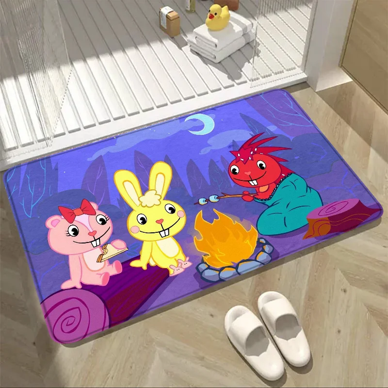 

Bathroom Mat Happy Tree Friends Doormat Hallway Foot Rugs Gaming Floor Mat Pets Rug Kitchen Home Decor Birthday Gift Room Carpet