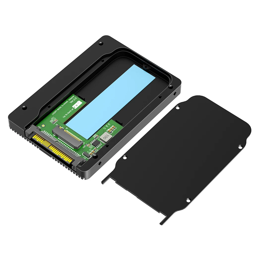 NVME PCIe 5.0 SSD용 M.2 - U.2 SFF-8639 SSD 케이스 M-키 PCIe Gen5 - U2 SFF8639 2.5인치 SSD 인클로저 (2230/2242/2260/2280 호환)