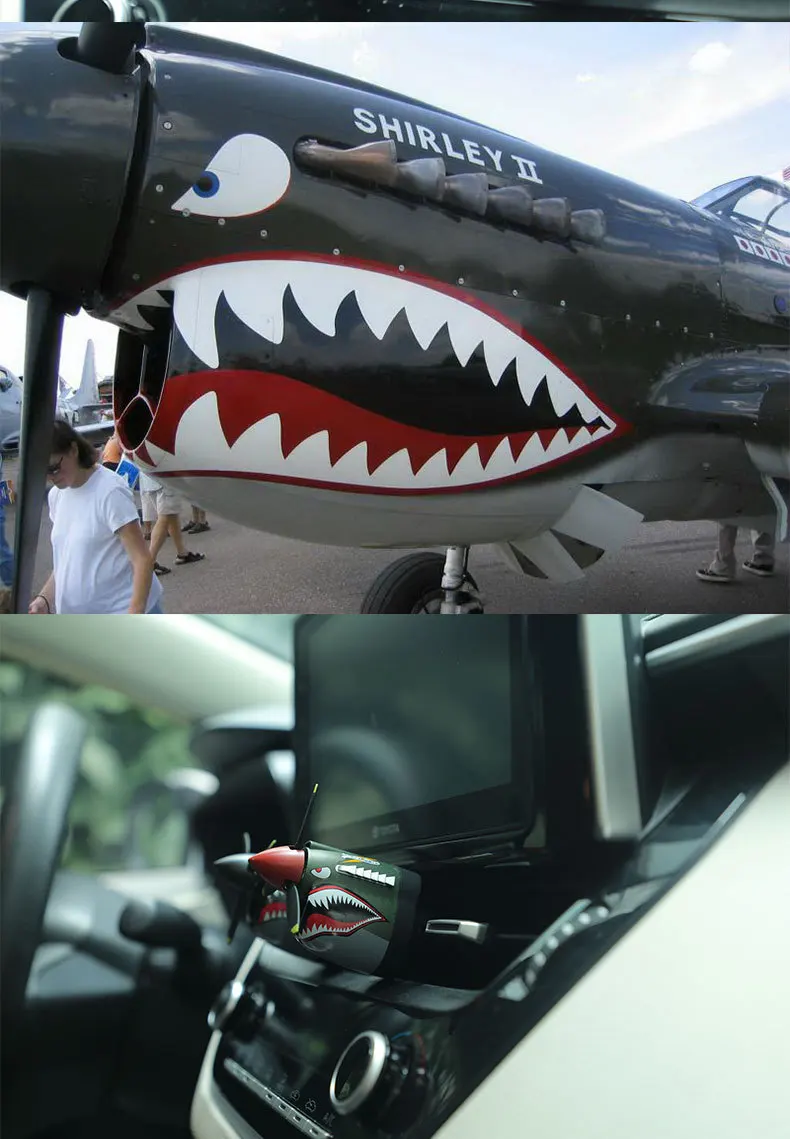 P-40 Airplane Car Air Freshener Creative Propeller Vent Diffuser_voghion.com