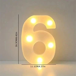 Illuminated LED Marquee Numbers - Battery Operated Decorative Lights for Events and Home Decor ( Light Yellow)