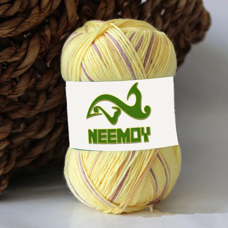 High Quality Soft and Smooth Natural Bamboo Cotton Hand Woven Yarn Hand Knitting Yarn Baby Cotton Yarn Knitted By 2.25mm Needles 4