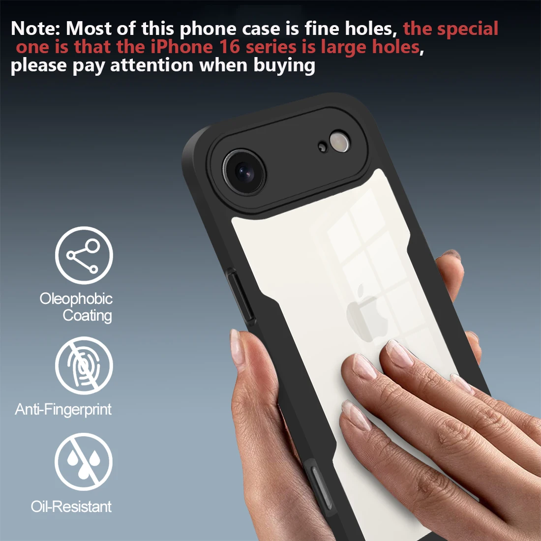 Full Cover Shockproof Clear Case with 360° Front and Back Protection