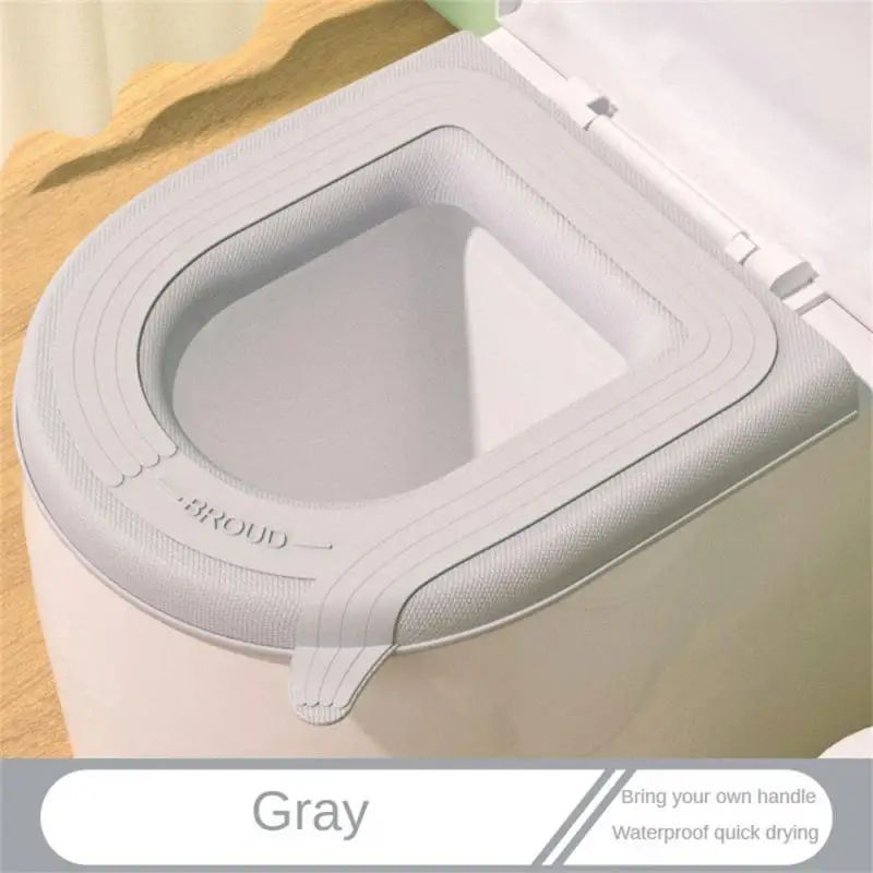 Toilet Mat Soft High Elastic Eva Bathroom Accessories Bathroom Warmer Seat Lid Cover Pad Washable Heads Bathroom Closestool Mat 2