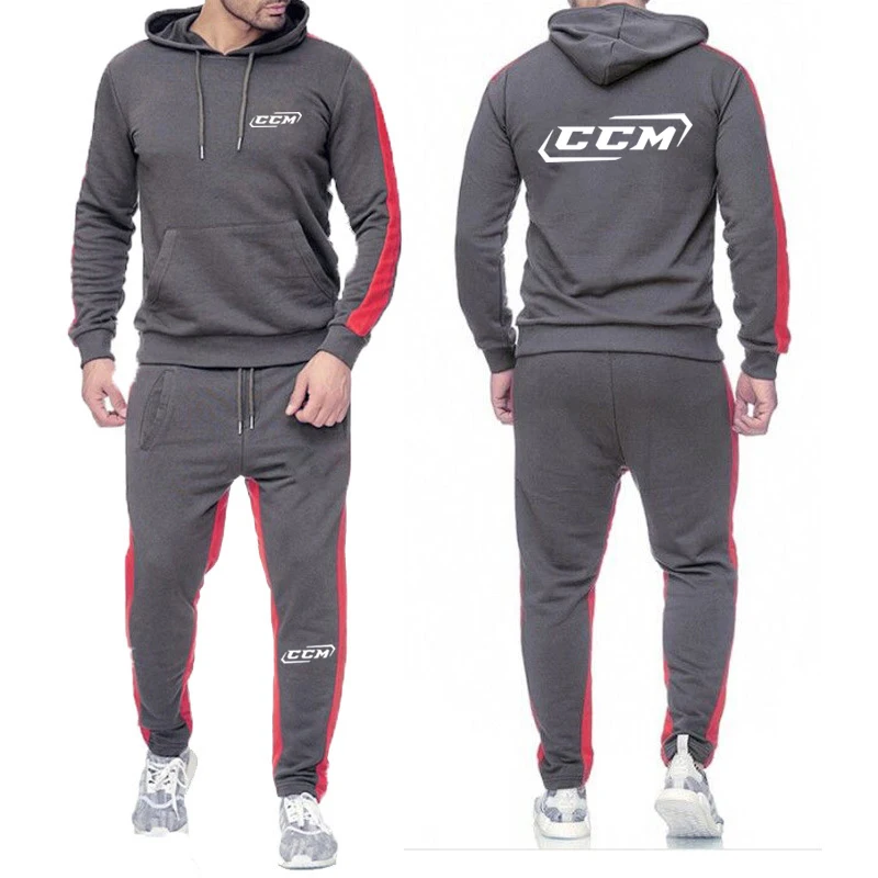 

CCM 2023 men's new spring and autumn hoodie sweatpants suit Harajuku jacket sports comfort and leisure suit
