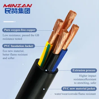 UL2464 ทองแดงบริสุทธิ์สายไฟ PVC ฉนวน RVV สาย 2/3/4/5/6/7 แกนทองแดงสัญญาณไฟฟ้าสําหรับ Home 1