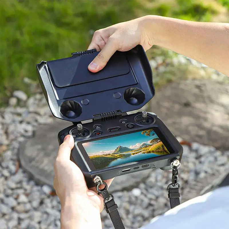 Pare-soleil pour télécommande DJI RC Pro, Mini 3 Pro, Mavic 3 Pro, Air 2S, plié pour le transport.