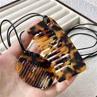 Fashionable Comb Pendant Necklace for Styling Fringe Portable Sturdy Acrylic Jewelry Accessory for Women Ladies Daily Use 2