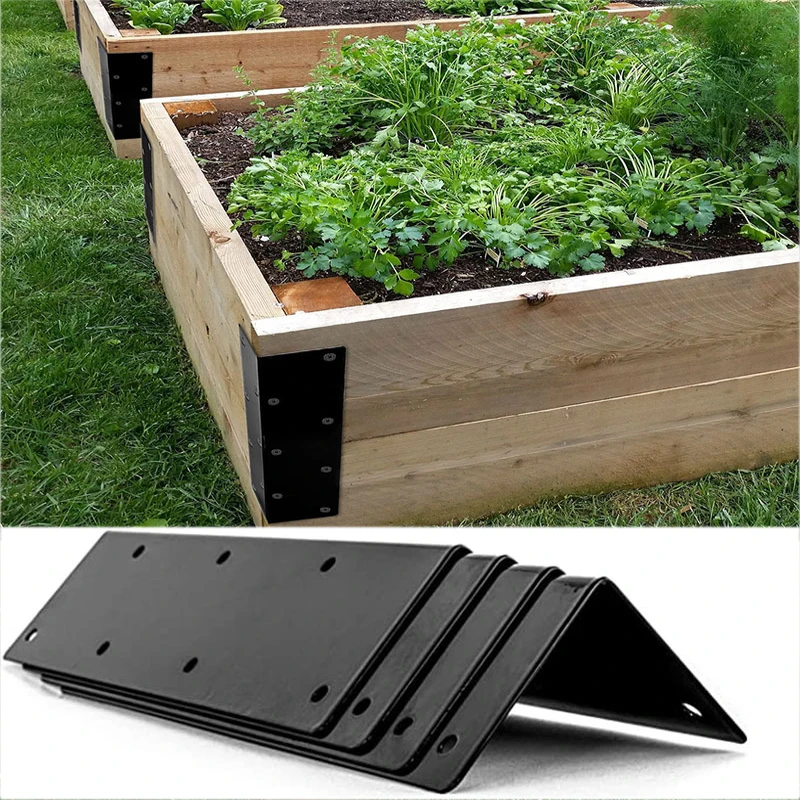4pcs Garden Bed Corner Bracket Is Suitable For Fixed Connection Of Elevated Bed Furniture With Metal Corner Bracket