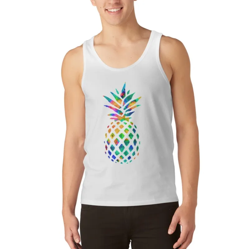 

Rainbow Pineapple Tank Top men's tops Men's clothes