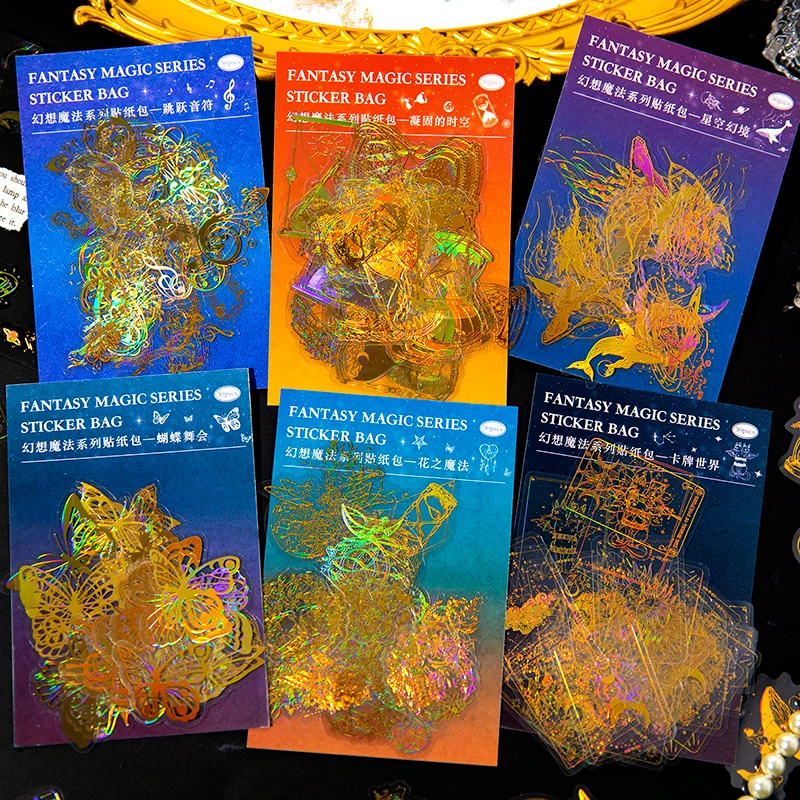 

30 sheets Scrapbooking Sheet Stickers Stamping foil butterfly fun Creative DIY Collage Deco Stationery 6 Choices