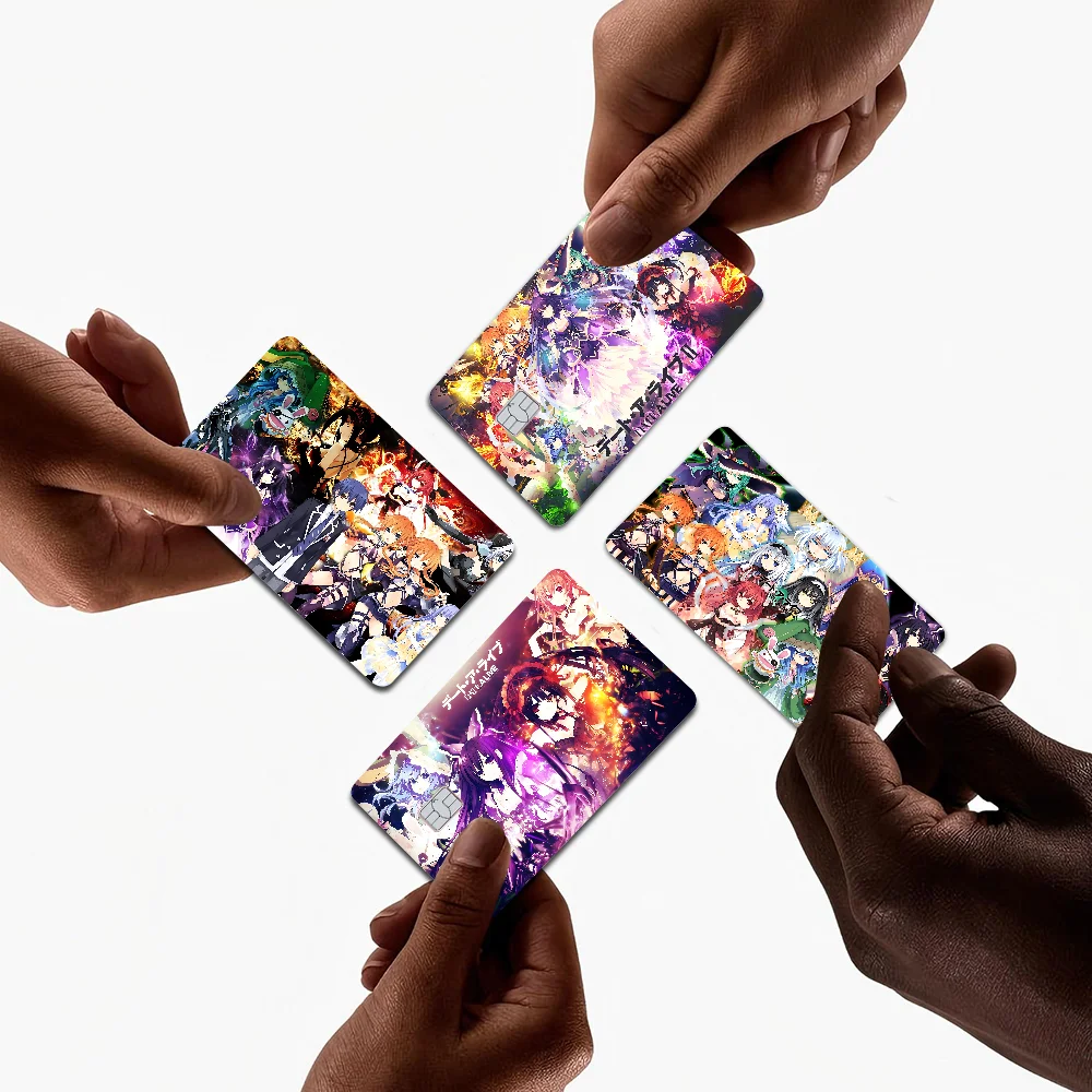 Date A Live Anime Anime Cartoon Skin Stickers Film Tape Case For Big Credit Debit Card Front Side
