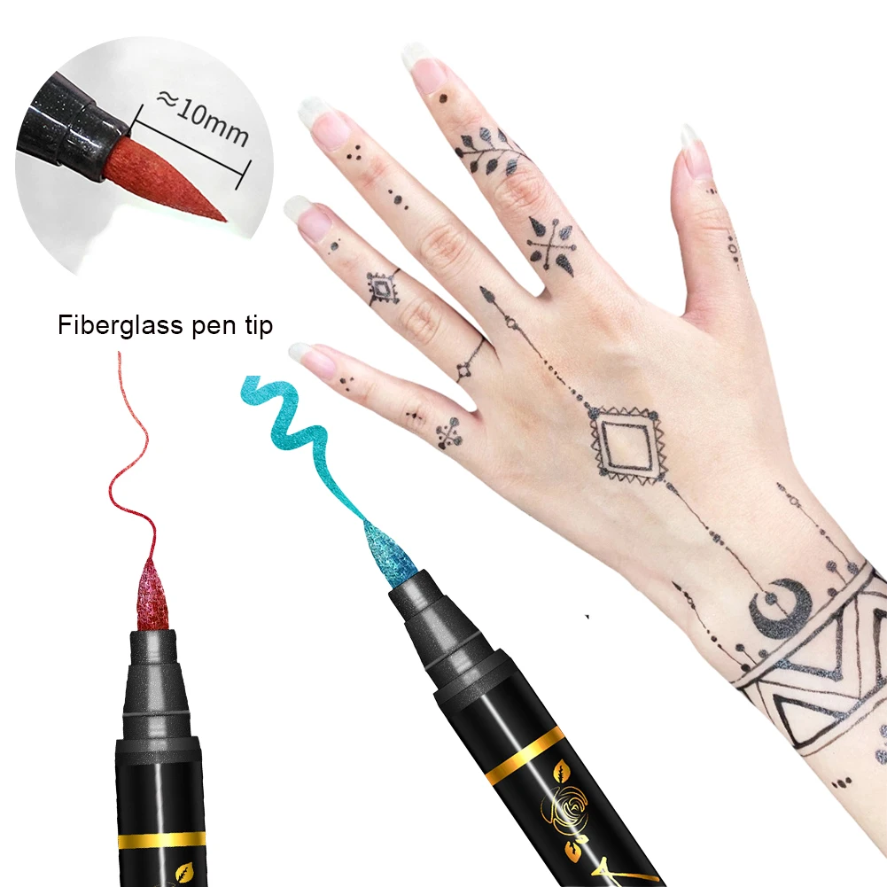 10PCS 타투 마커 펜 스케치용 전사 펜 니들 펜 스케치 문구 세트 아트 용품 타투 액세서리