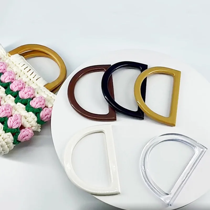 1PCRoundDShapedResinBagHandlesDIYreplacementForPurseHandle
