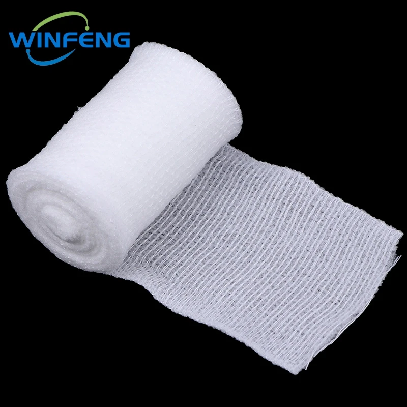 Bandage élastique en coton crêpe spandex blanc naturel médical
