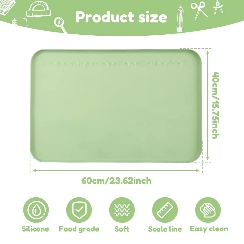 실리콘 페인팅 매트 논슬립 대형 DIY 공예 트레이, 높은 가장자리, 세척 가능, 그래피티 클레이 아트 패드, 공예, 그림, 클레이용