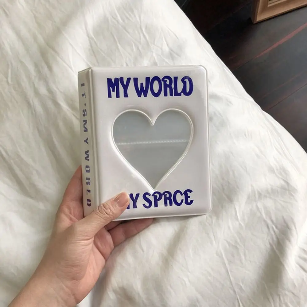 

Фотоальбом с любовным сердцем, новинка, 64 кармана, полый держатель для фото, ПВХ визитница, книга для мужчин