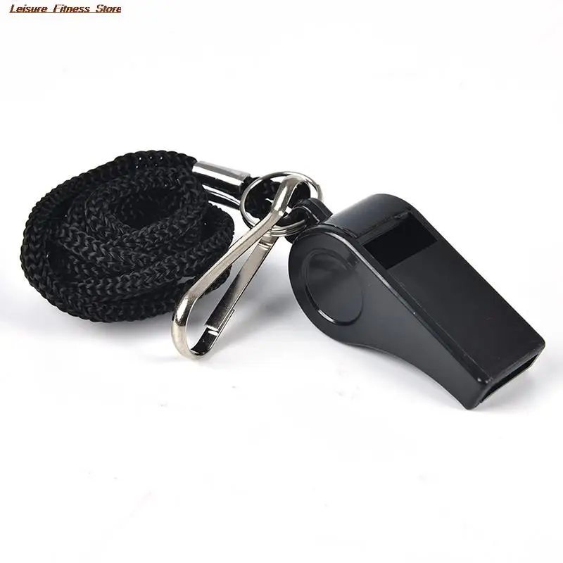 

1pc Hot Selling Football Soccer Sports Referee Plastic Whistle Lanyard Emergency Loud Sound