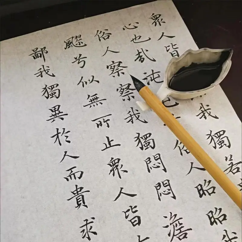 웨이즐 양모 캘리그래피 붓 짧은 닭발 붓 소형 정자체 복사용 붓 중국화 붓