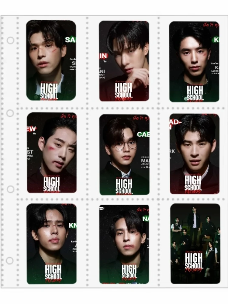 8PC/SET No Repeat Skynani Nani Hirunkit Sky Wongravee Thai TV High School Frenemy Drama Stills Photo Double-sided Printed Cards