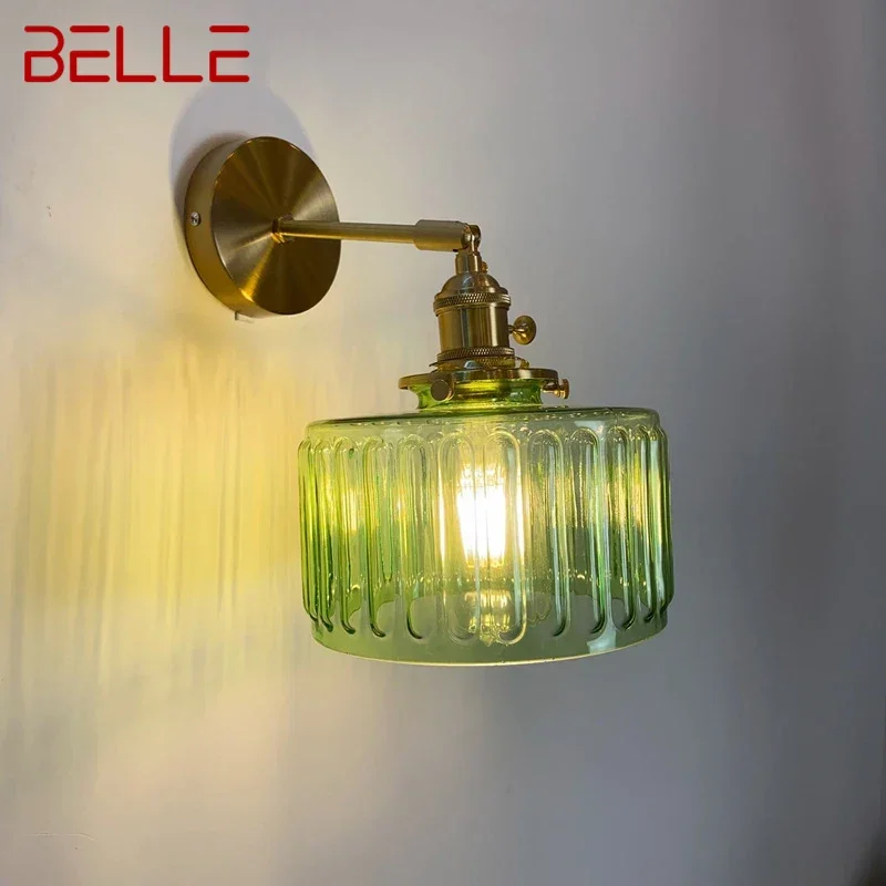 

BELLE Nordic Brass Wall Lamp Indoor Living Room Bedroom Bedside Lamp Modern Hotel Corridor Hallway Wall Lamp