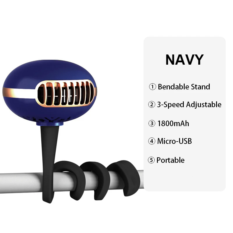 best Baby Strollers 1800mAh Mini Stroller Fan for Cart Portable Handheld USB Rechargeable Silent Outdoor Tripod Small Fan for Home Electric Fan baby stroller accessories on sale Baby Strollers
