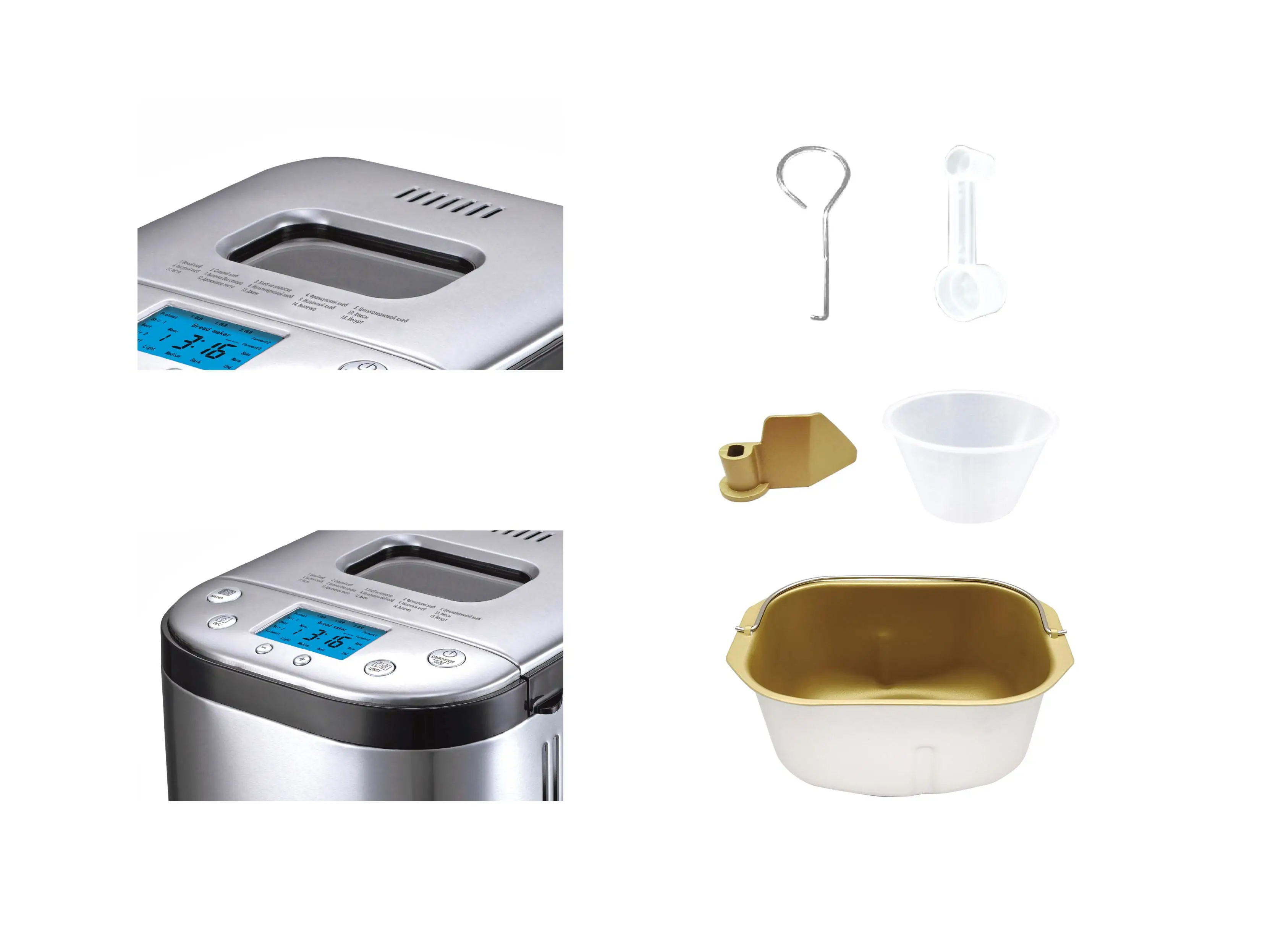 Large Capacity Bread Maker for Home Use Multi-function Bread Maker Electric Stainless Steel Tiffany Family English Household 800