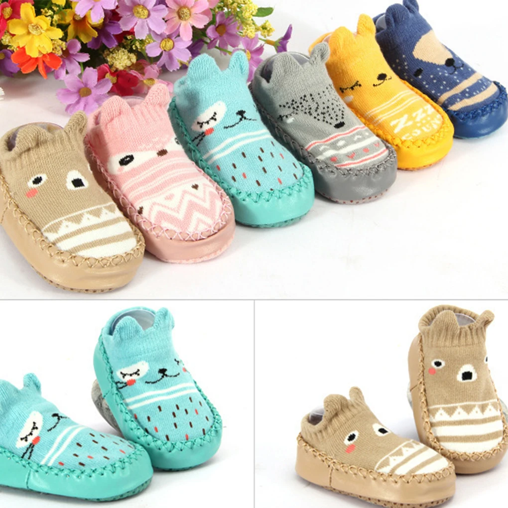 

3pair S Cute Toddler Sock Shoes Anti-Skid Sole For Safe Playtime Breathable And Comfortable