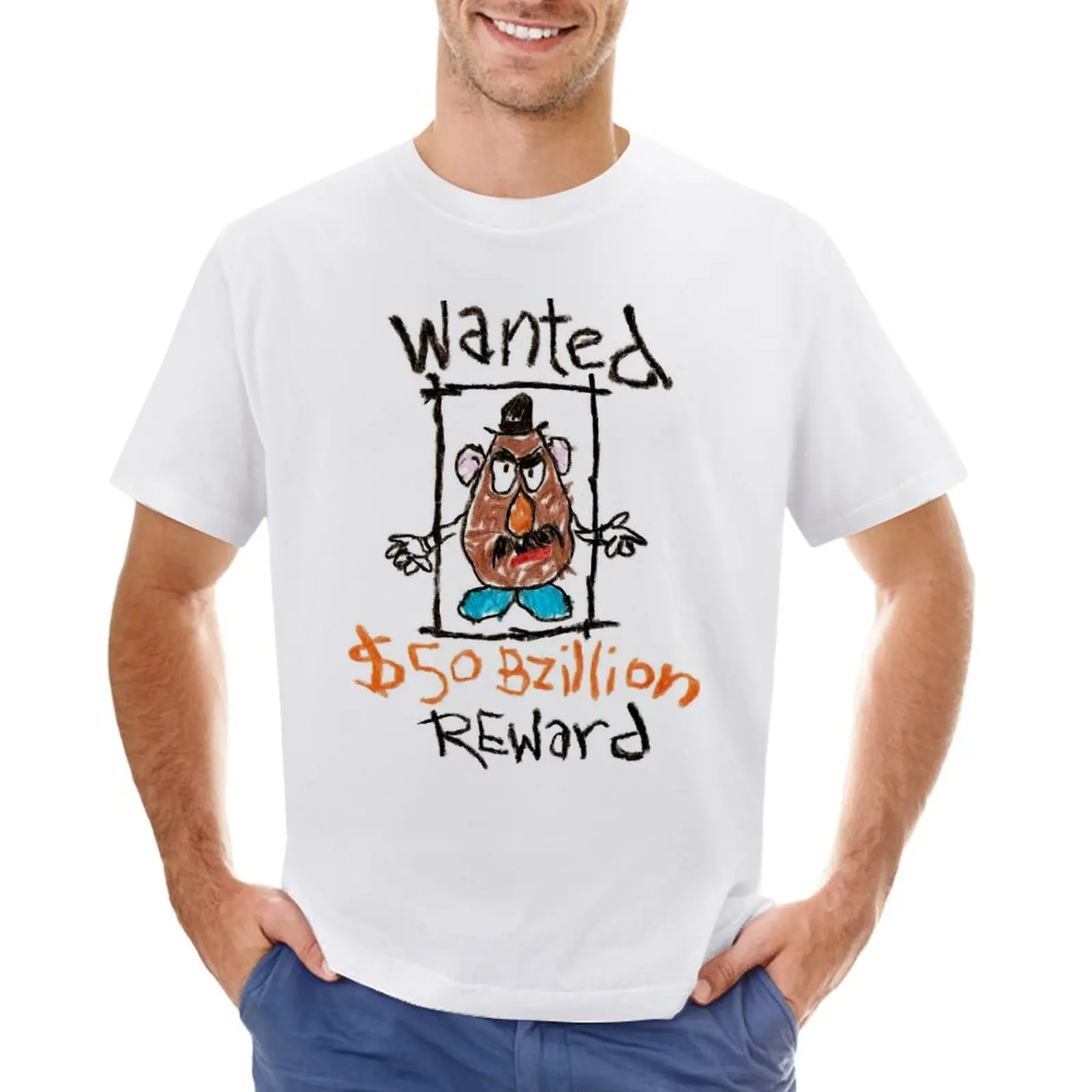 Wanted-Mr Potato T-Shirt Top Tees Magliette Semplici Da Uomo