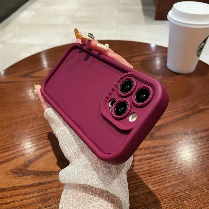 thumbnail image 1 of Bonita funda de silicona para iPhone 16, 15, 11, 14, 13, 12 Pro Max, minifunda para iPhone XR, X, XS Max, 7, 8 Plus, funda protectora para cámara, 1 of 5