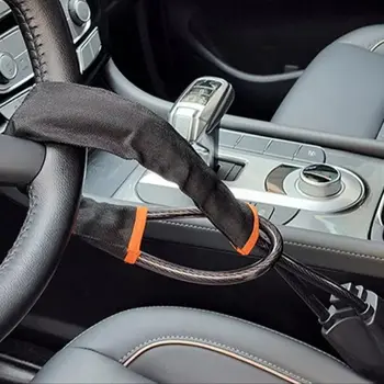 Blocca Volante per Auto, Lucchetto Antifurto con Cavo in Acciaio, Dispositivo di Sicurezza Universale per Veicoli