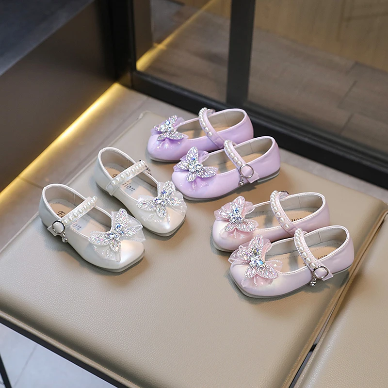 Girls Princess 3-12 Year Summer Decoration Wrap Toe Mary Jane Non-slip Comfortable Flat Shoes Bowknot Kids