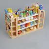 80PCS Mini Simulated Supermarket with Four-sided Shelves Children's Play House Doll House Decorations Snacks Beverages Toy Model 5