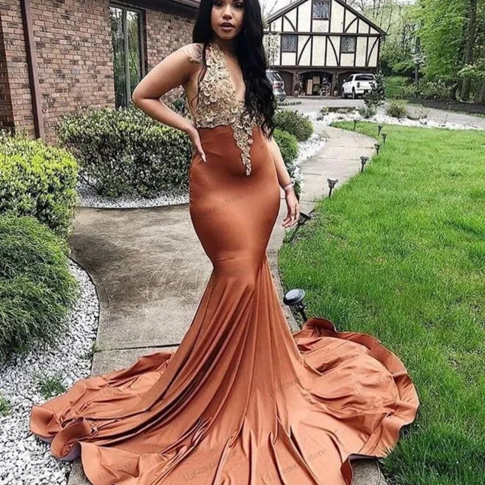 

Classic Prom Dresses Pretty Evening Dress Sexy Sheath Mermaid Embroidery Sleeveless Backless Robes Vintage Vestidos De Gala 2024