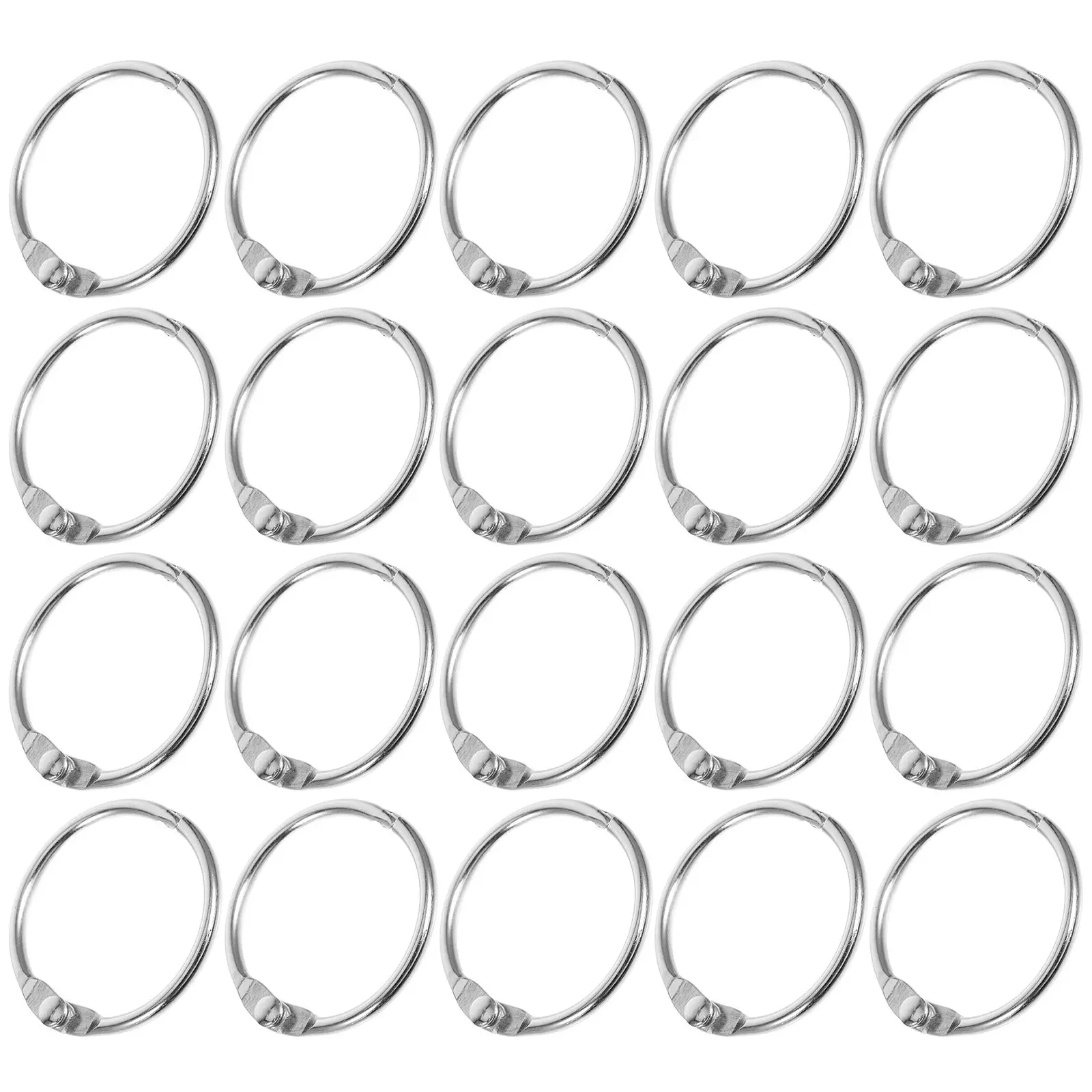 100Pcs DIY 공예용 금속 바인더 링, 스크랩북킹, 루즈리프 정리함, 책 제본, 플래시 카드, 키체인, 사무용품