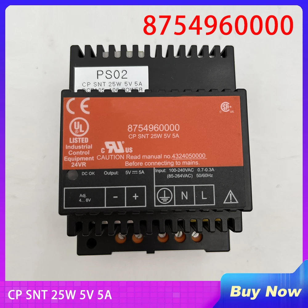 

8754960000 For Weidmuller Power Supply CP SNT 25W 5V 5A