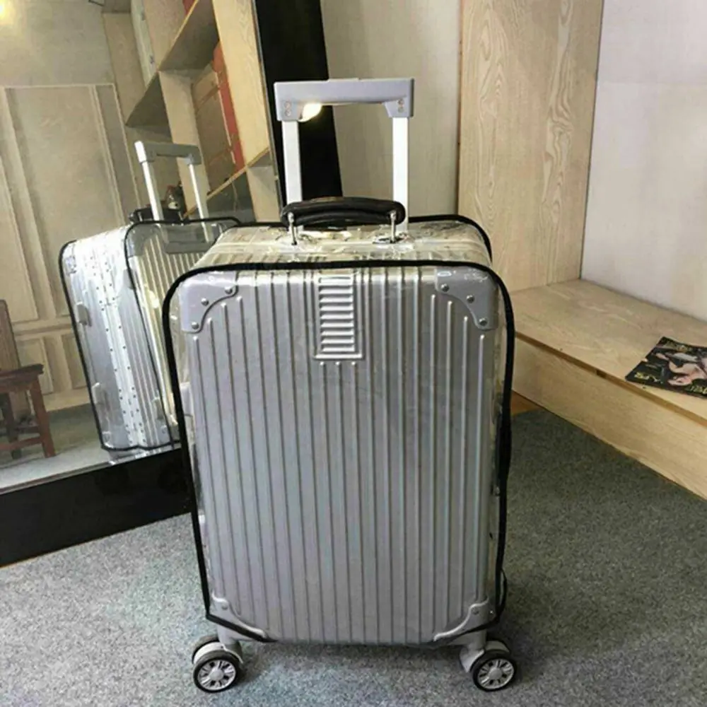 16-28 Inch Travel Luggage Cover PVC Transparent Luggage Protector Cover Waterproof Dustproof Suitcase Protector Luggage Cover
